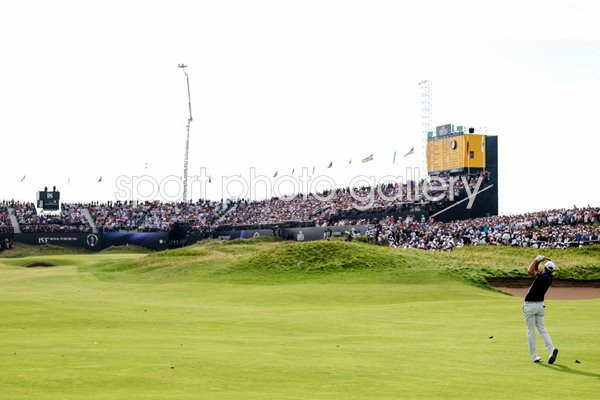 Scottie Scheffler 2nd shot 18th hole final round Open Royal Portrush 2025