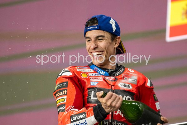 Marc Marquez Spain & Ducati celebrates Qatar Moto GP 2025