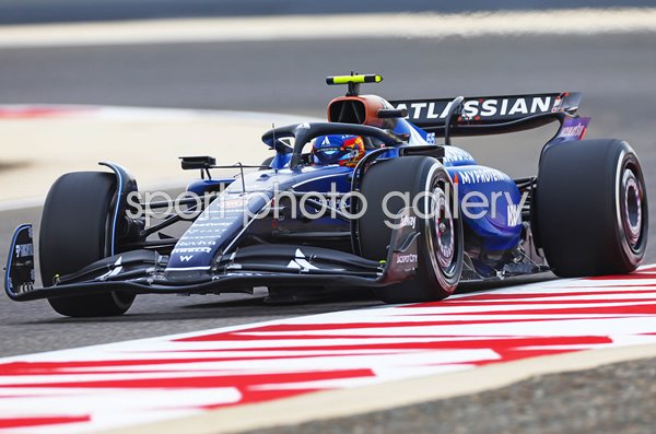 Carlos Sainz Spain driving Williams FW47 Mercedes F1 Testing in Bahrain 2025