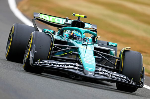 Fernando Alonso Spain driving Aston Martin British Grand Prix Silverstone 2025