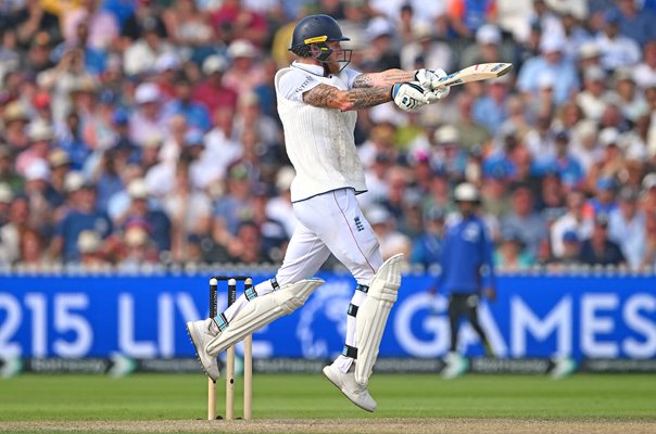 Ben Stokes England flying cut v India 4th Test Match Old Trafford 2025