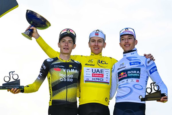 Jonas Vingegaard, Tadej Pogacar and Florian Lipowitz Tour de France 2025, Stage 21