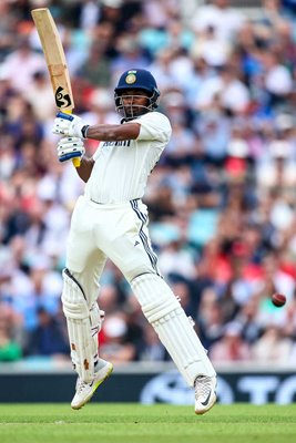 Sai Sudharsan India bats v England 5th Test Match Oval 2025