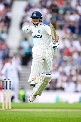 Yashasvi Jaiswal India celebrates his century 5th Test Match Oval 2025