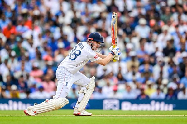 Harry Brook England bats v India 5th Test Match The Oval 2025