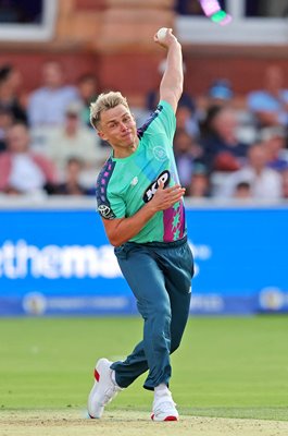 Sam Curran Oval Invincibles bowls v London Spirit The Hundred Lord's 2025
