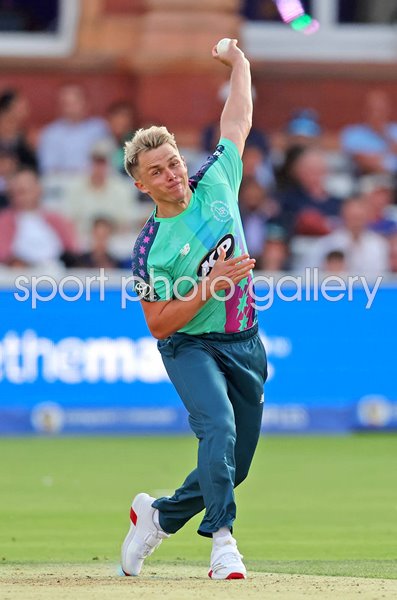 Sam Curran Oval Invincibles bowls v London Spirit The Hundred Lord's 2025