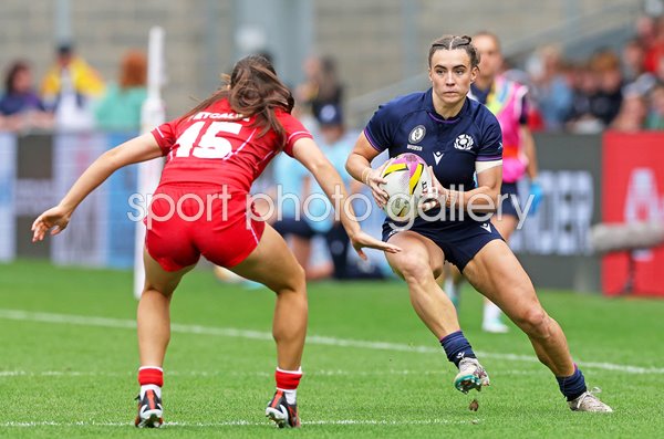 Francesca McGhie Scotland v Nel Metcalfe Wales Women's Rugby World Cup 2025  