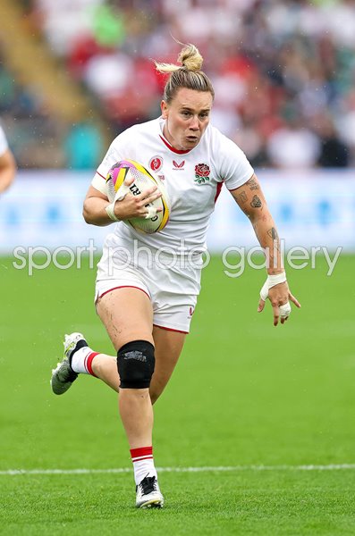 Megan Jones England scores v Samoa Pool A Women's Rugby World Cup 2025