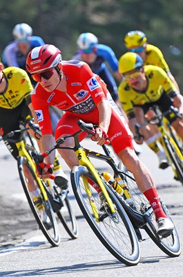 Jonas Vingegaard Denmark red jersey race leader Stage 4 Vuelta 2025
