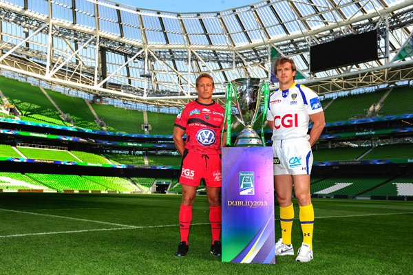 Heineken Cup Final 2013 captains - Wilkinson and Rougerie