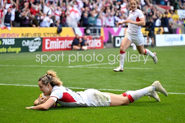Ellie Kildunne England try v France Semi Final Women's Rugby World Cup 2025