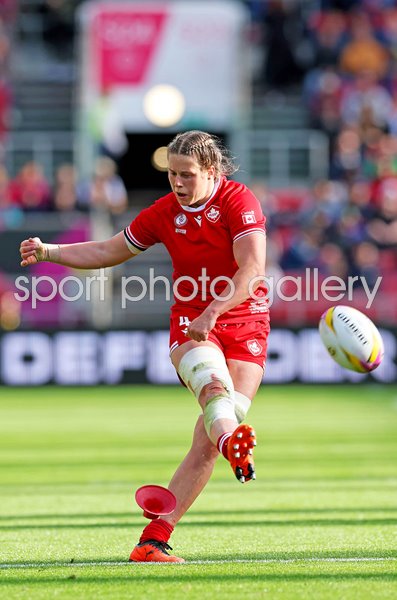 Sophie de Goede Canada kicks v Australia Quarter Final World Cup 2025