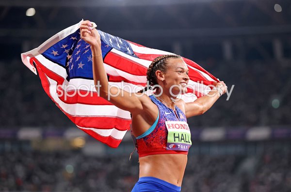 Anna Hall USA celebrates Heptathlon Gold World Athletics Championships Tokyo 2025