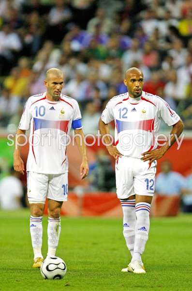 Zinedine Zidane & Thierry Henry France Quarter Final v Brazil World Cup 2006