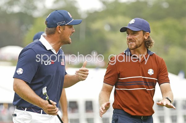 Tommy Fleetwood Europe v Bryson DeChambeau USA Day 2 Fourballs Ryder Cup 2025 