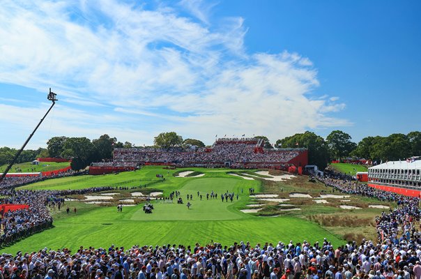 18th hole Bethpage Black Friday Morning Foursomes Ryder Cup 2025