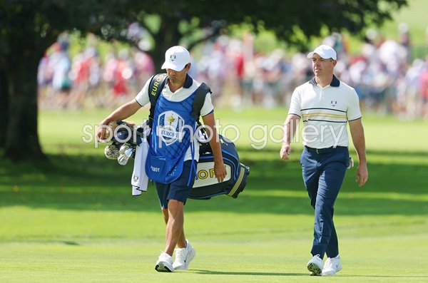 Rory McIlroy Europe & caddie Harry Diamond Ryder Cup Bethpage 2025