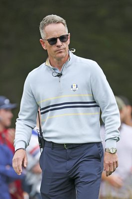 Luke Donald European captain Friday Foursomes Bethpage Ryder Cup 2025