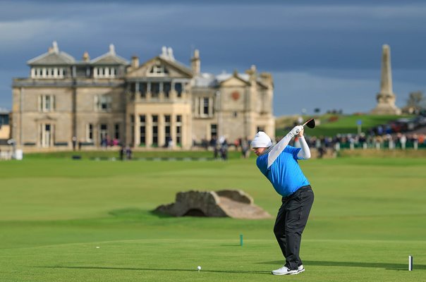 Robert MacIntyre Scotland 18th tee Old Course St Andrews Dunhill Links Championship 2025 