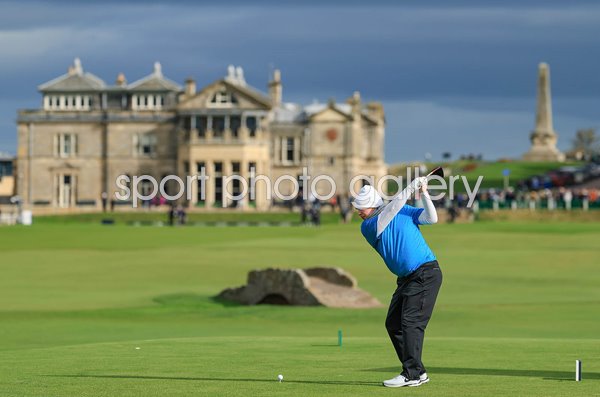 Robert MacIntyre Scotland 18th tee Old Course St Andrews Dunhill Links Championship 2025 