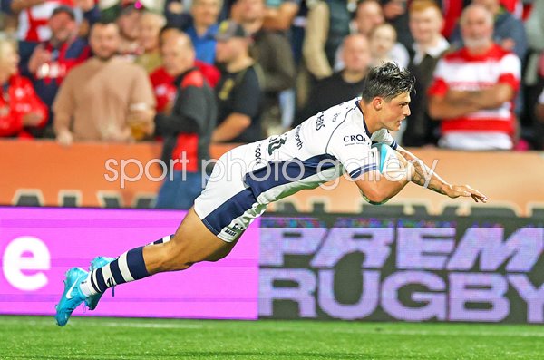 Louis Rees-Zammit Bristol Bears scores v Gloucester PREM Rugby Cup 2025
