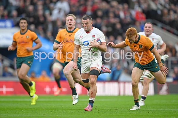 Ben Earl England scoring run v Australia Autumn Series Twickenham 2025