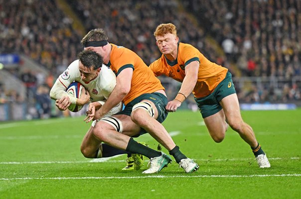 Alex Mitchell England scores v Australia Autumn Series Twickenham 2025