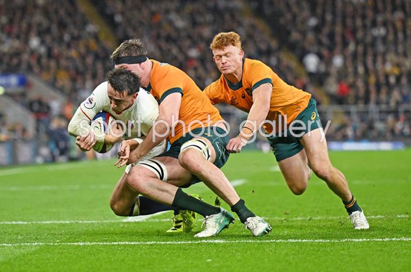 Alex Mitchell England scores v Australia Autumn Series Twickenham 2025