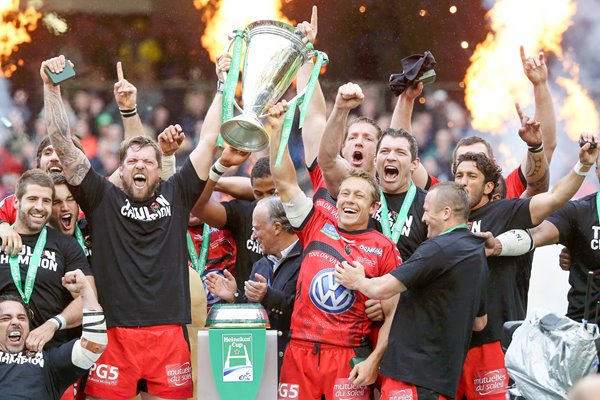 Jonny Wilkinson and Toulon Heineken Cup winners 2013