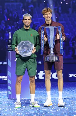 ATP Tour finalists Jannik Sinner & runner up Carlos Alcaraz Turin 2025