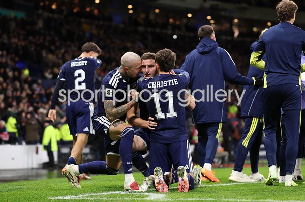 Kenny McLean Scotland celebrates v Denmark World Cup 2026 Qualifier Glasgow 2025