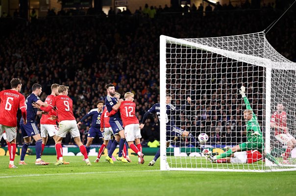 Lawrence Shankland Scotland scores v Denmark World Cup 2026 Qualifier
