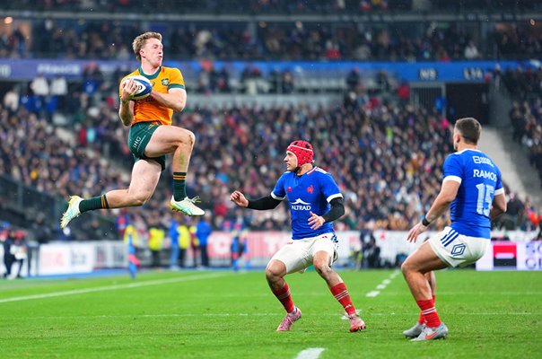 Harry Potter Australia v Louis Bielle-Biarrey France Autumn Nations Series Paris 2025