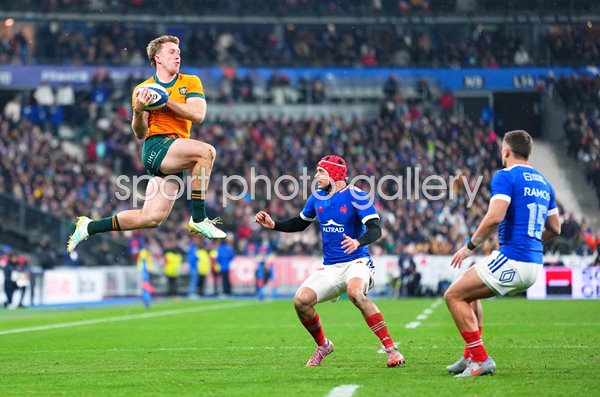 Harry Potter Australia v Louis Bielle-Biarrey France Autumn Nations Series Paris 2025