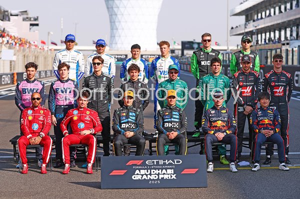 The 2025 F1 drivers photo call Abu Dhabi Grand Prix 2025