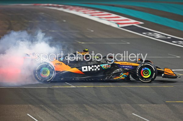 Lando Norris Great Britain Donut Celebration Abu Dhabi Grand Prix 2025