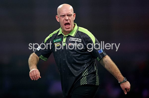 Michael van Gerwen Netherlands celebrates World Darts Championships 2026