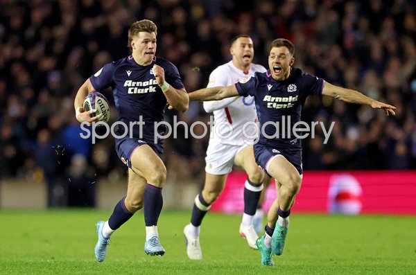 Huw Jones Scotland breakaway try v England Murrayfield Six Nations 2026