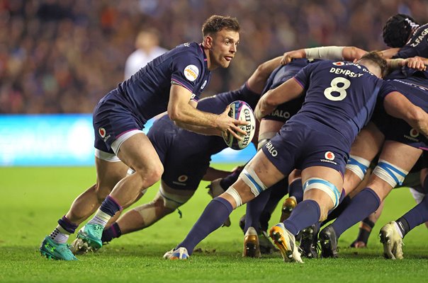 Ben White Scotland scrum half v England Murrayfield Six Nations 2026
