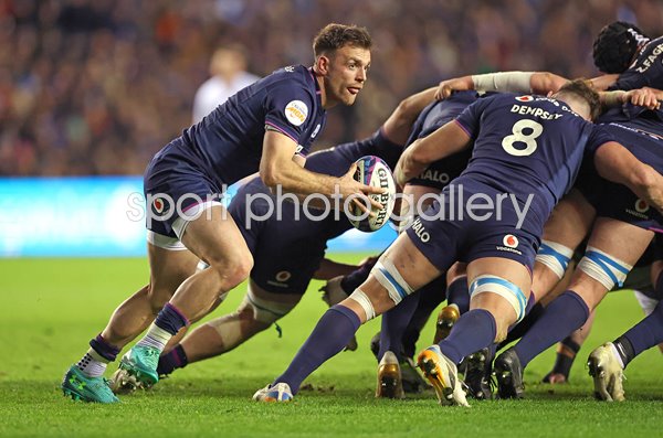 Ben White Scotland scrum half v England Murrayfield Six Nations 2026