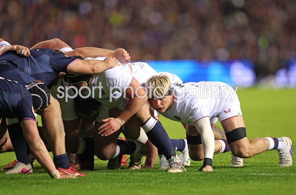 Henry Pollock England packs down v Scotland Murrayfield Six Nations 2026
