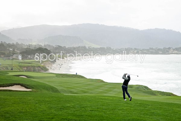 Scottie Scheffler USA 9th hole Pebble Beach Pro-Am 2026