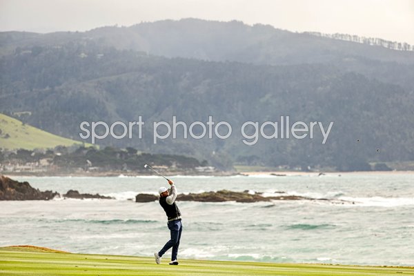 Scottie Scheffler USA 18th hole Pebble Beach Pro-Am 2026 