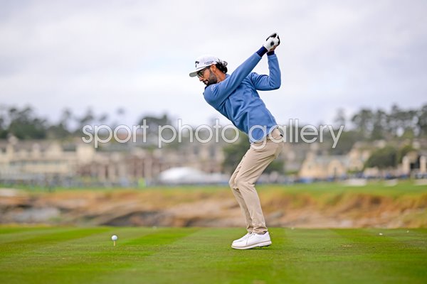 Akshay Bhatia USA 18th tee Pebble Beach Pro-Am 2026