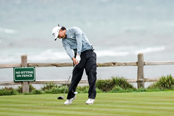 Min Woo Lee Australia 18th tee Pebble Beach Pro-Am 2026