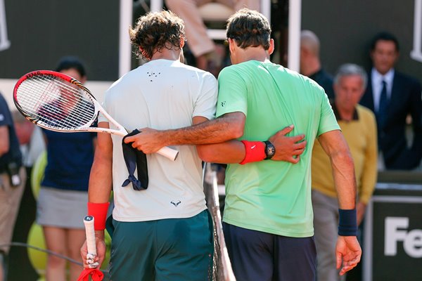 Rafael Nadal and Roger Federer Rome 2013
