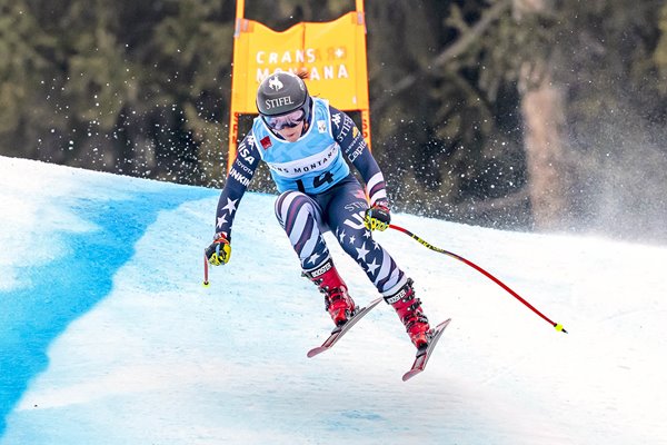 Breezy Johnson Alpine Ski World Cup Downhill Training Crans Montana 2026