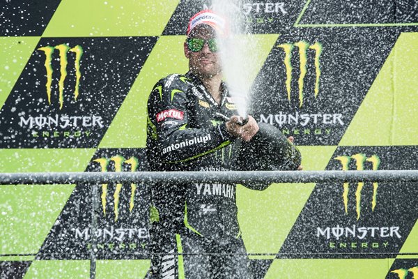 Cal Crutchlow celebrates 2nd place France Moto GP 2013