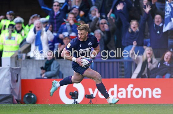 Kyle Steyn Scotland scores v France Murrayfield Six Nations 2026